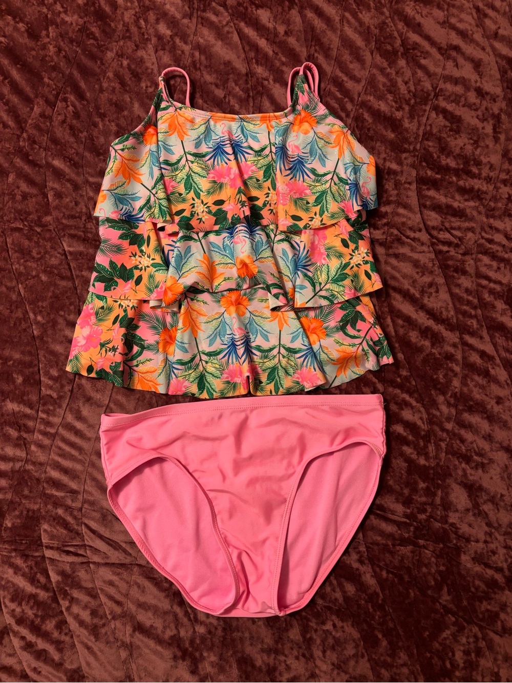 Girls plus size swimsuit two piece